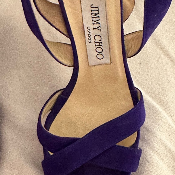 Jimmy choo purple velvet heels size 7 - Picture 4 of 7